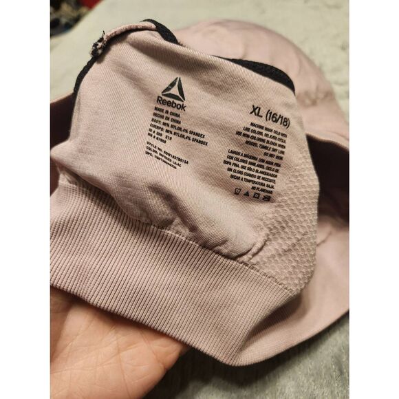 Reebok Women's Medium Sports Bra XL Pink & Black Racerback - Picture 3 of 3